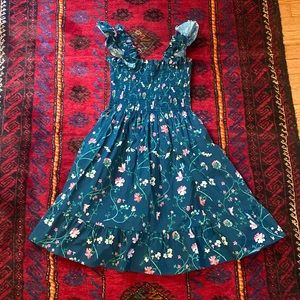Hill House Nap Dress Elizabeth Moody Floral XS Mint!